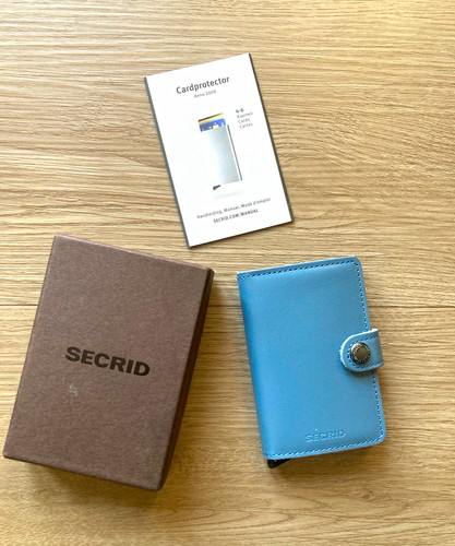 Secrid blue leather snap - blue,